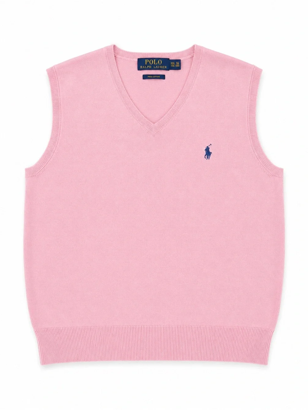 Polo Ralph Lauren Pink Pima Cotton Sweater Vest XXL Preppy Cottagecore Golf